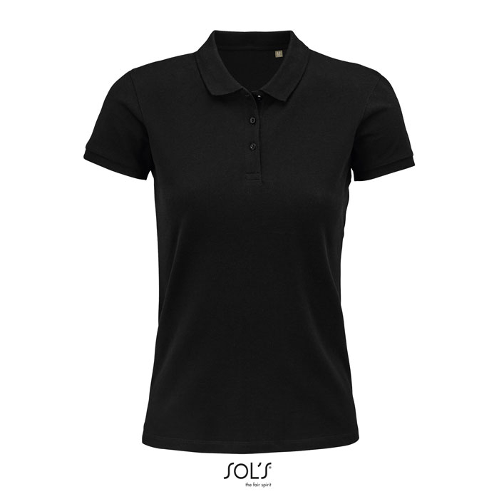 Polo femme coton bio publicitaire 170g - PLANET Noir 1